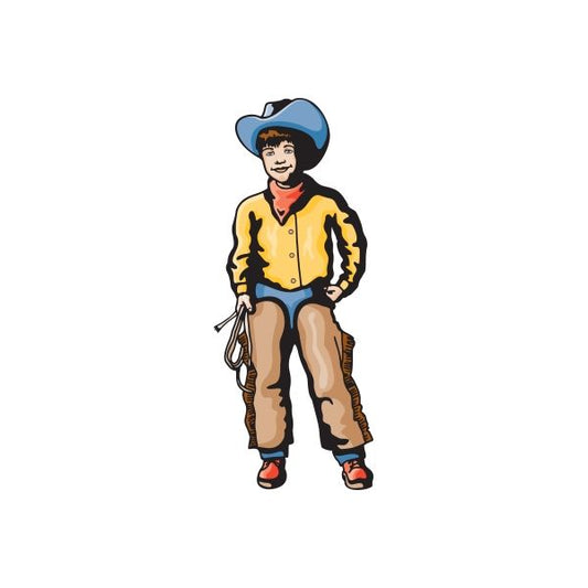 Image of Cowboy Kids Wall Decal - Vinyl Sticker - Car Sticker - Die Cut Sticker - CD002