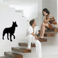 Coyote alert decal with black coyote silhouette