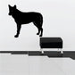 Standing coyote wall decal in black, side-profile silhouette