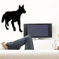 Walking coyote silhouette wall decal, black