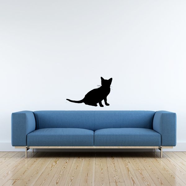 Image of Cozy Kitten Sitting Decal