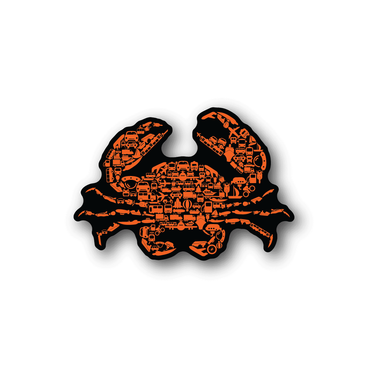 Image of Crab Collage Sticker