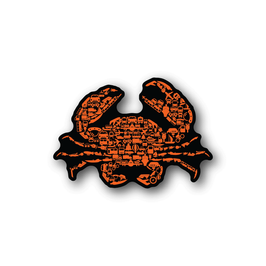 Image of Crab Collage Sticker