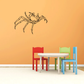 Crab spider wall decal with thin gold outline, detailed legs and body