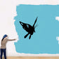Crane butterfly decal with black bird-like butterfly silhouette