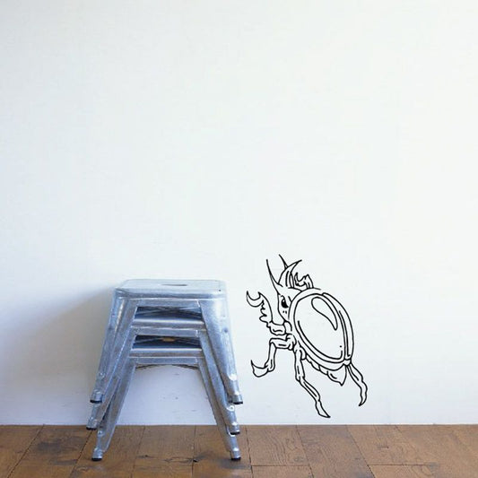 Image of Crawling Up Stag Beetle Decal