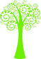 Crazy Tree with Sprial Branches with Leaves Kit - Vinyl Wall Decals