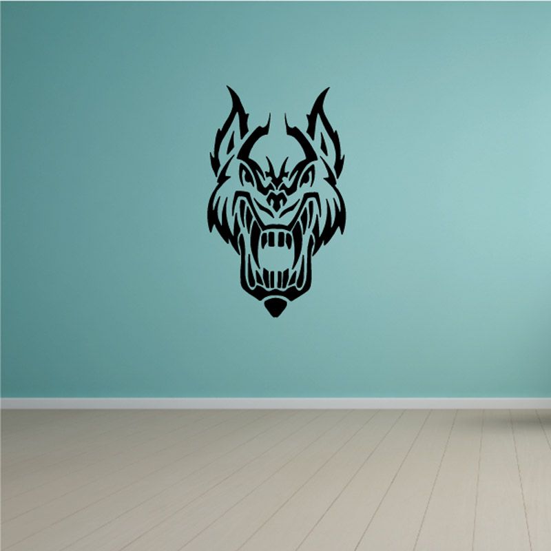 Image of Crazy Wild Cat Head Decal