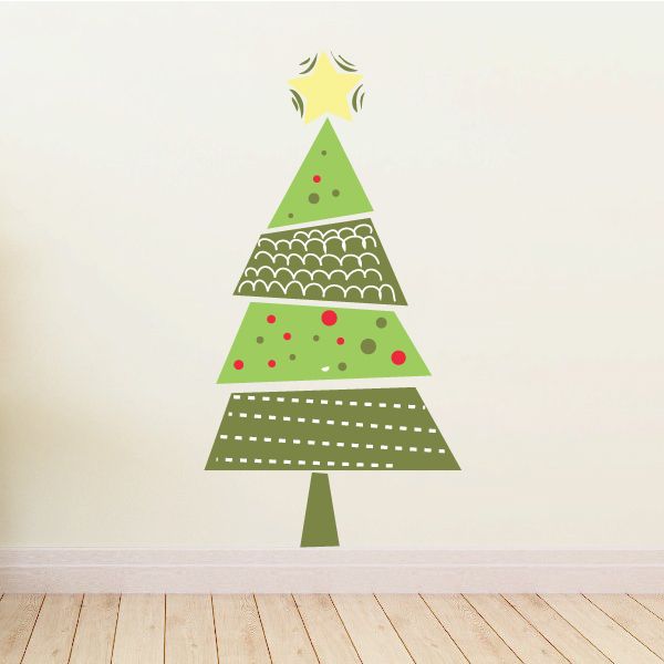 Image of Creative Christmas Tree Printed Decal