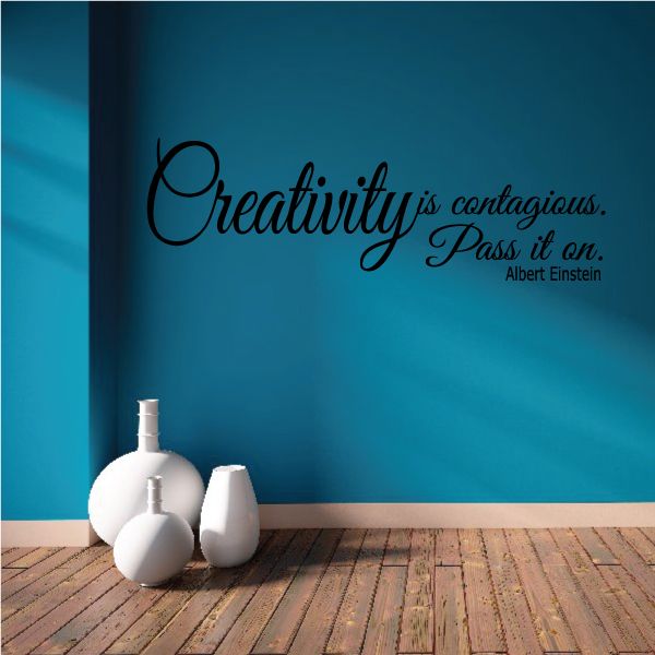 Image of Creativity Is Contagious Pass It On Albert Einstein Decal