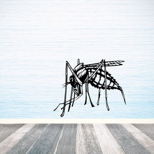 Bot fly decal with black line-art insect graphic