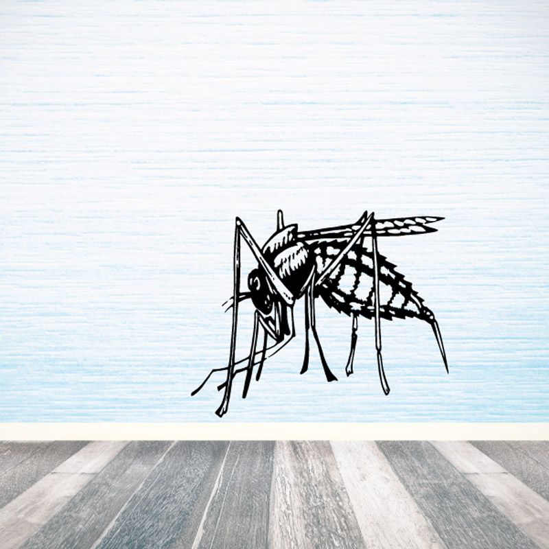 Bot fly decal with black line-art insect graphic