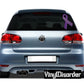 Purple awareness ribbon vinyl sticker