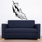 Black dolphin wall decal with cross contour and spiked outline