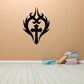 Black cross decal with flame heart center