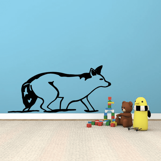 Image of Crouching Arctic Wolf Decal