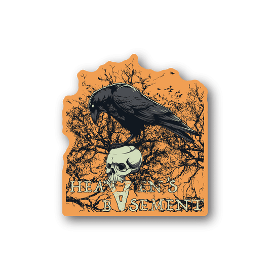 Image of Crow in Trees Heaven Basement Sticker