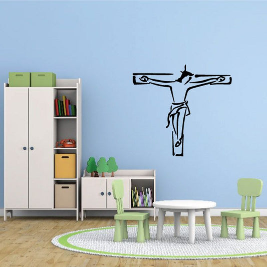 Image of Crucifixion Outline Decal