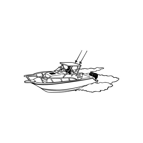 Image of Cruising Fishing Boat Decal