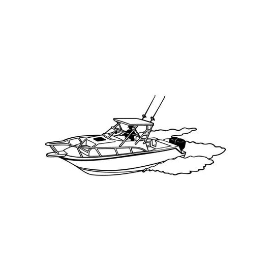 Image of Cruising Fishing Boat Decal