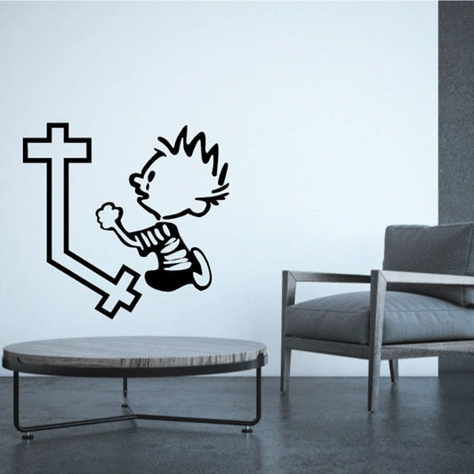 Image of Crying Calvin Praying Decal