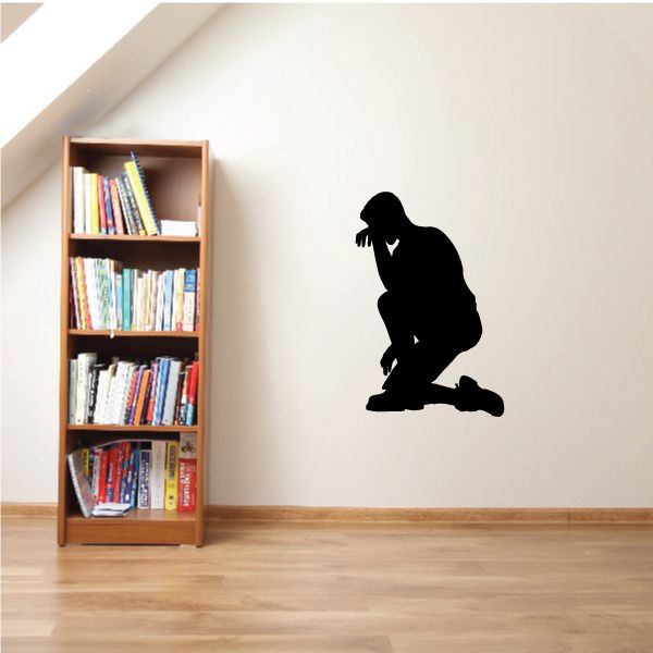 Image of Crying Praying Man Decal