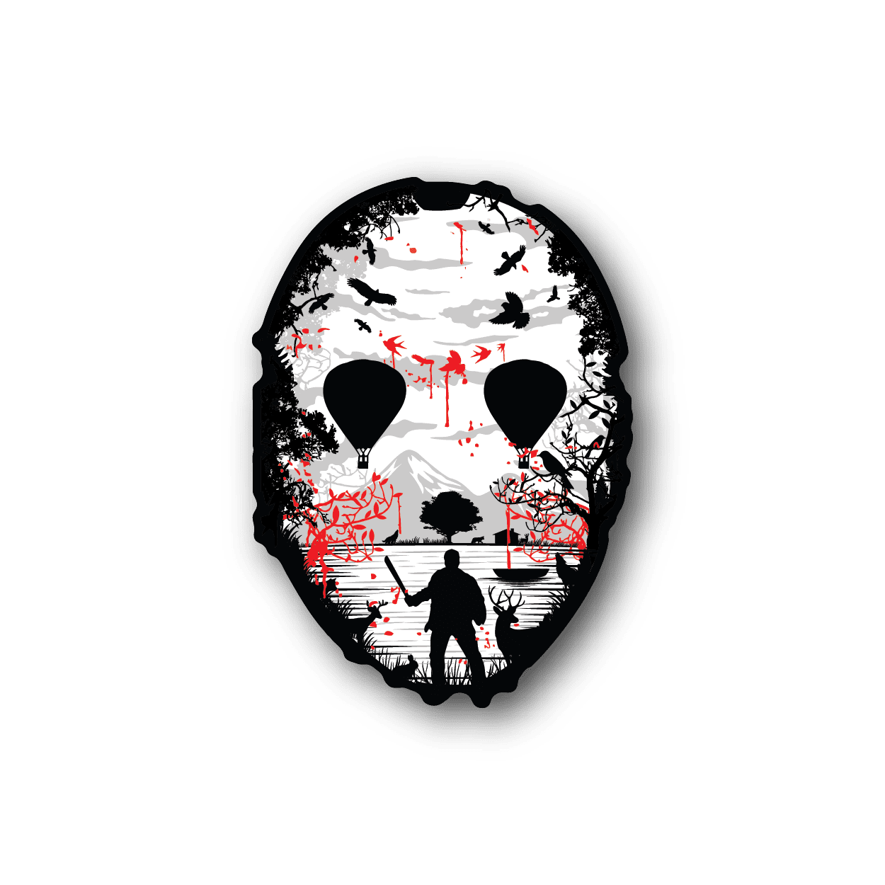 Image of Crystal Lake Mask Sticker