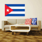 Cuba flag sticker with red, white, and blue stripes and a white star.