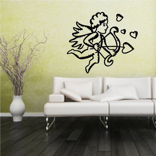 Image of Cupid Shooting An Arrow Valentine's Day Decal