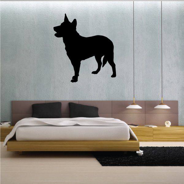 Australian Cattle Dog silhouette decal, black
