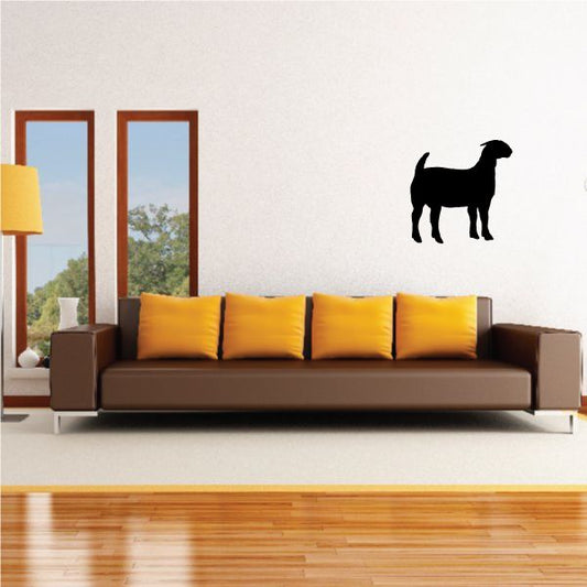 Image of Curious Boer Goat Silhouette Decal