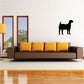 Black goat silhouette wall decal