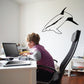 Black outline bottlenose dolphin wall decal