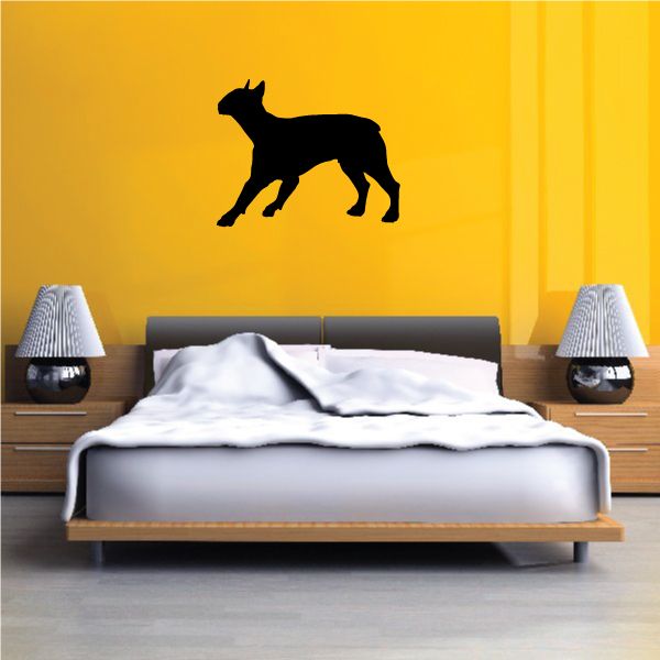 Bull terrier silhouette wall decal