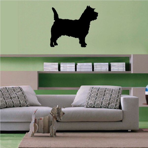 Black Cairn terrier silhouette decal