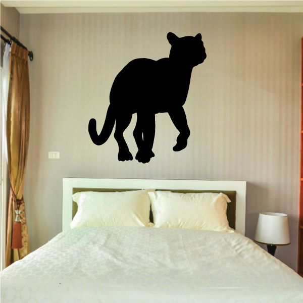 Image of Curious Cougar Silhouette Decal