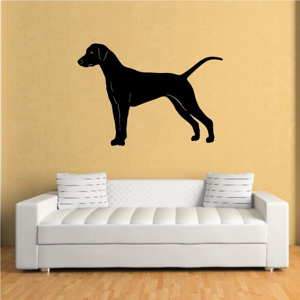 Black dalmatian dog wall decal silhouette