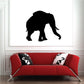Elephant wall decal with black silhouette