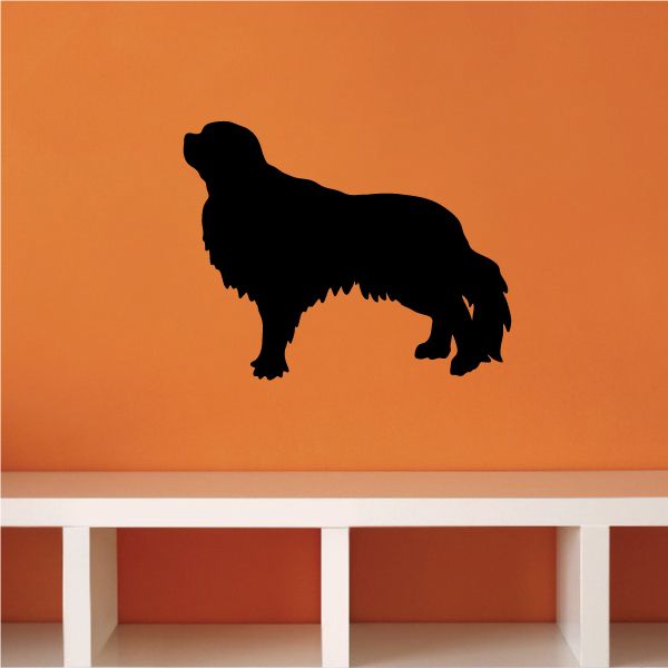 Toy spaniel decal sticker, black dog silhouette