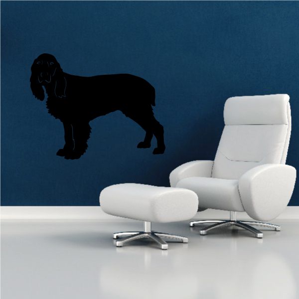 Black spaniel dog decal silhouette