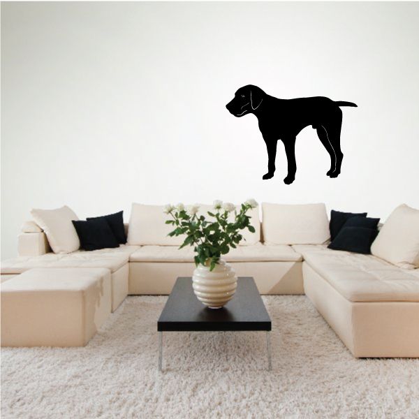 Black German shorthaired pointer decal silhouette