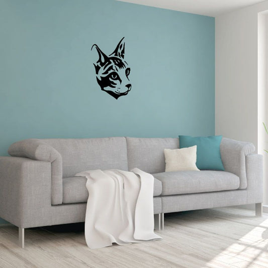 Image of Curious Kitten Head Decal