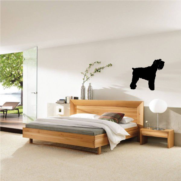 Miniature Schnauzer decal, black dog silhouette