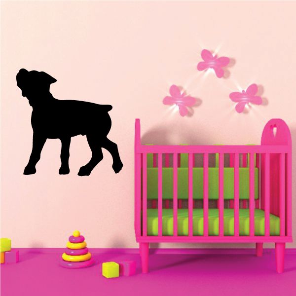 Black puppy dog silhouette wall decal