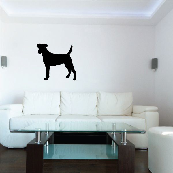 Black smooth fox terrier silhouette wall decal