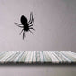 Black spider decal with round body and eight long legs silhouette