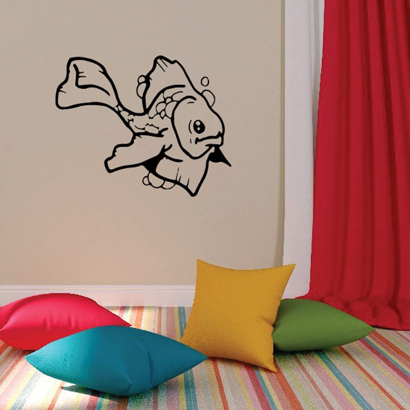 Image of Curious Tamasaba Goldfish Decal