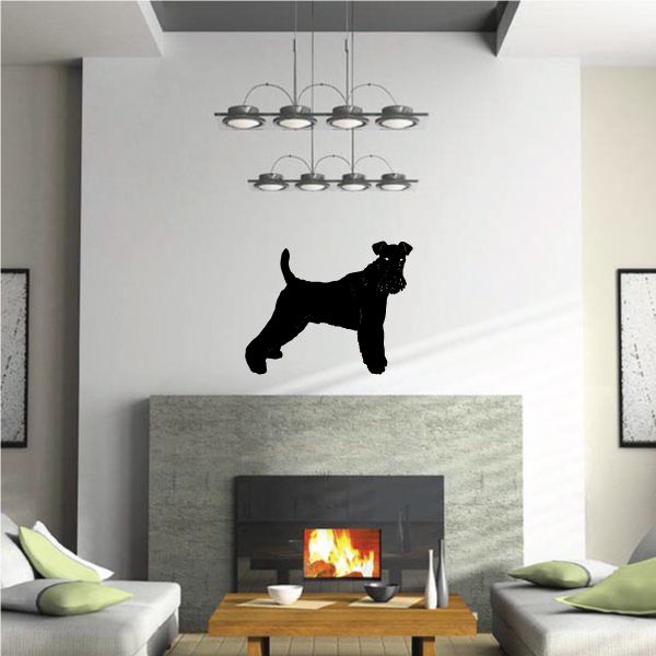 Black wire fox terrier wall decal silhouette
