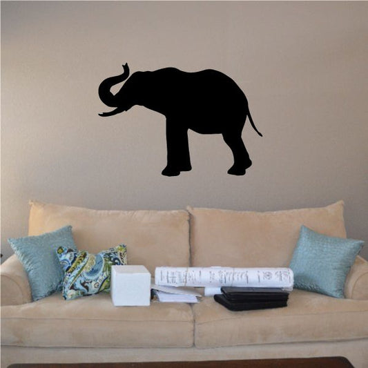 Image of Curled Back Trunk Elephant Decal