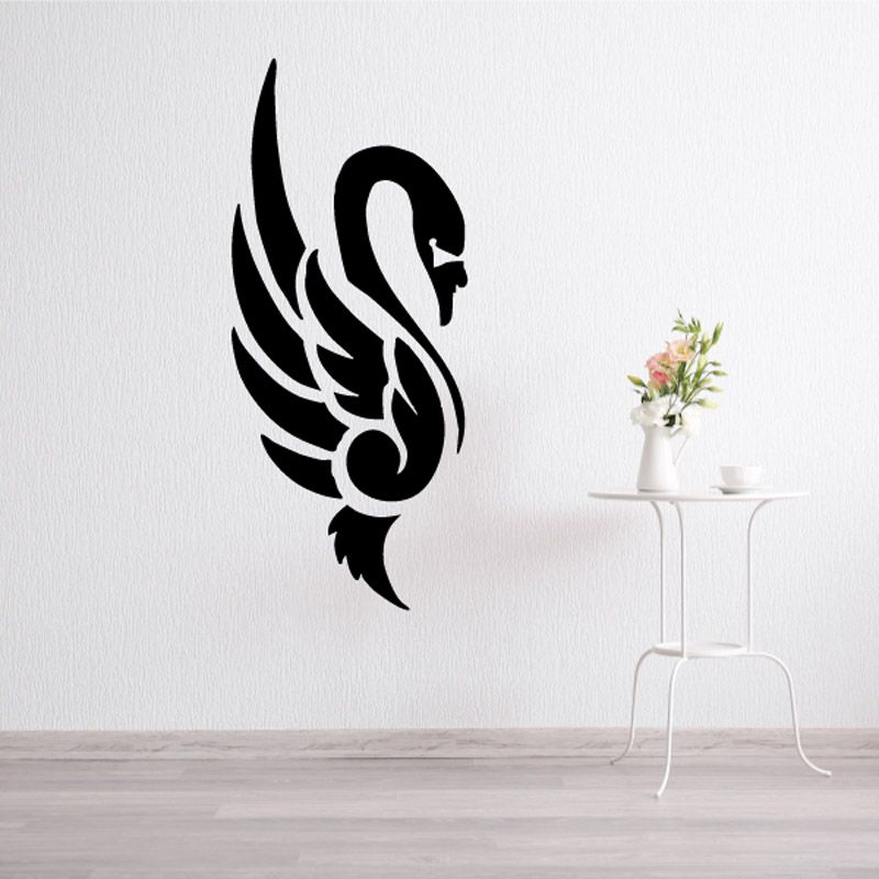 Image of Curled Neck Swan Decal